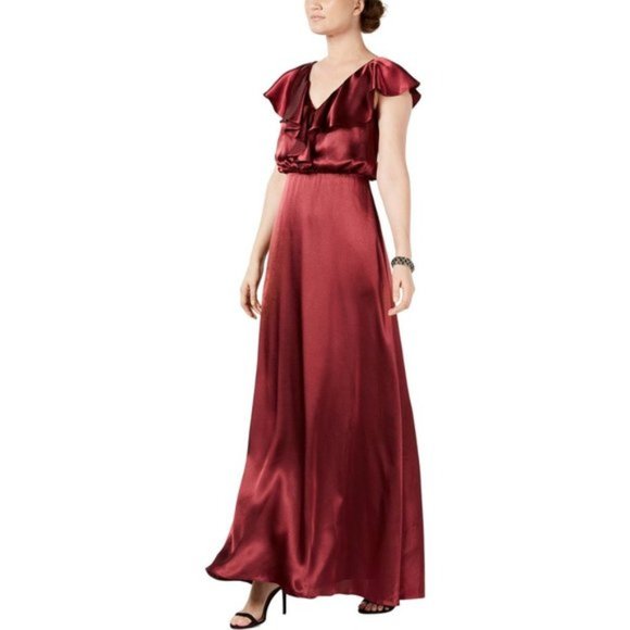 Adrianna Papell Dresses & Skirts - NWT Adrianna Papell Satin Maxi Evening Gown Dress.